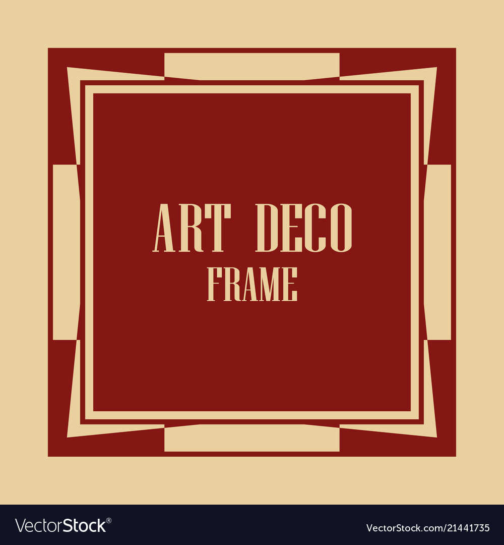 Art deco frame Royalty Free Vector Image - VectorStock