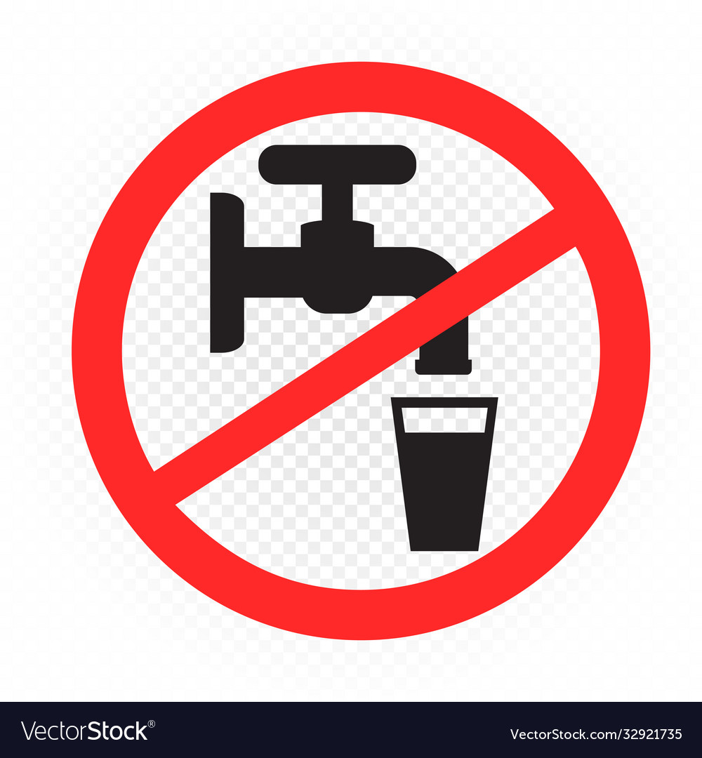 no drinking water sign