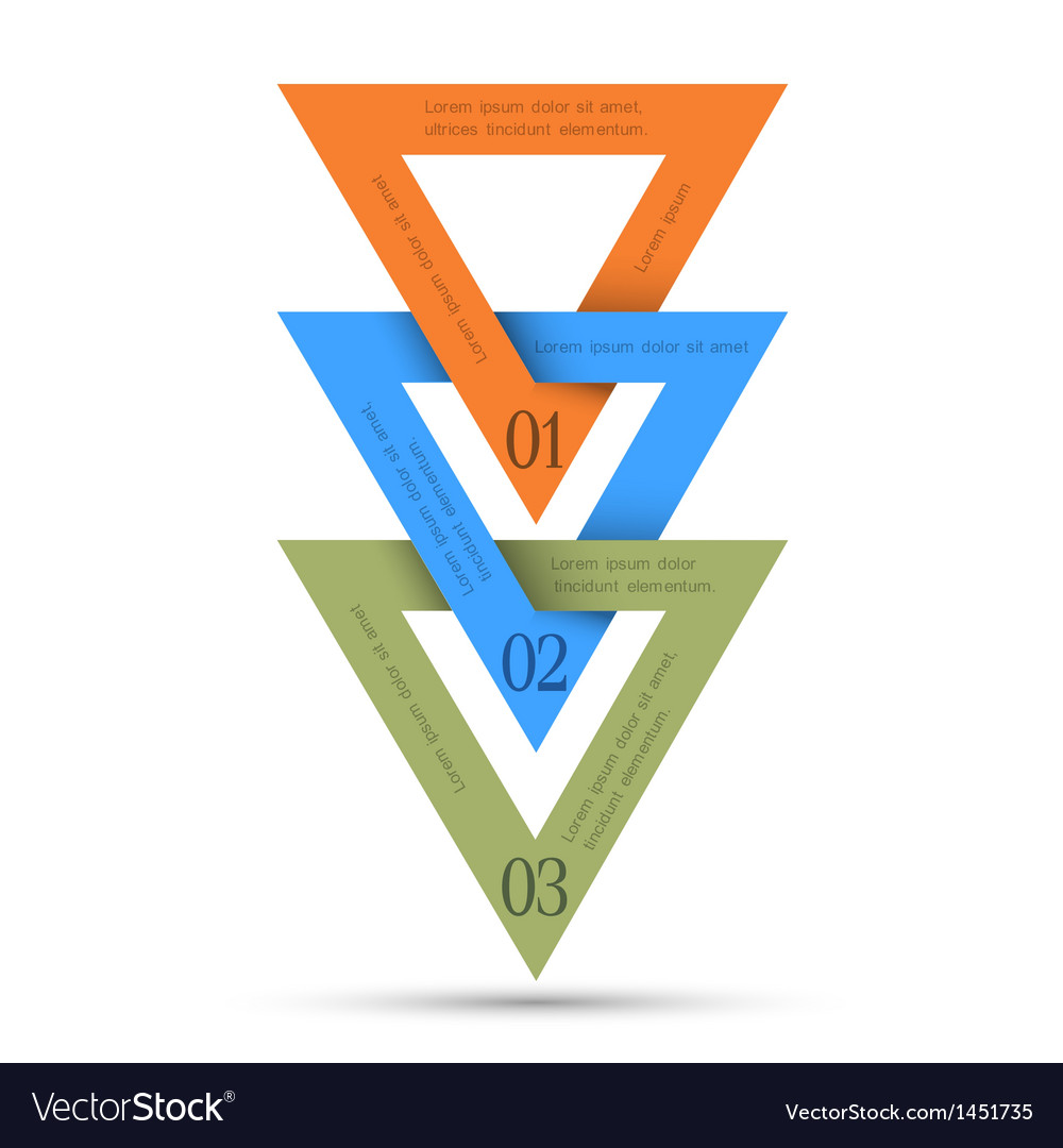 Infographics design with triangles Royalty Free Vector Image