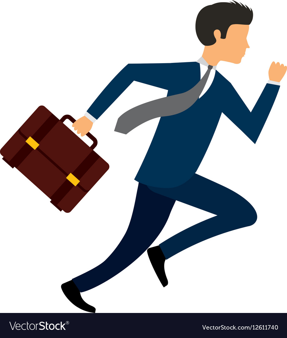 Businessperson running avatar icon Royalty Free Vector Image