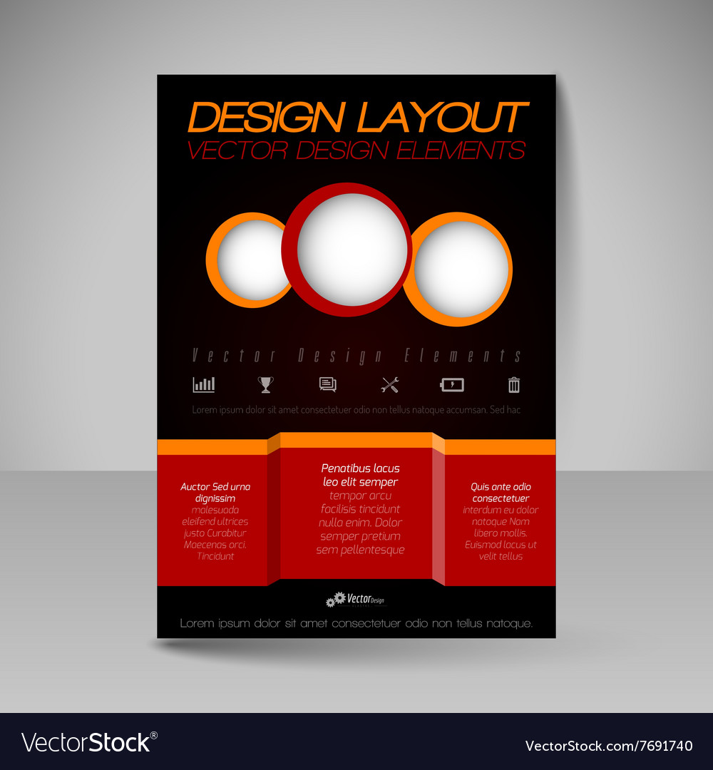 editable template of flyer for business brochure vector image editable flyer
