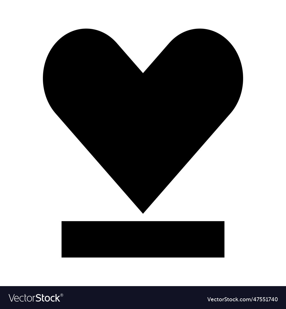 Heart glyph icon for personal and commercial use Vector Image