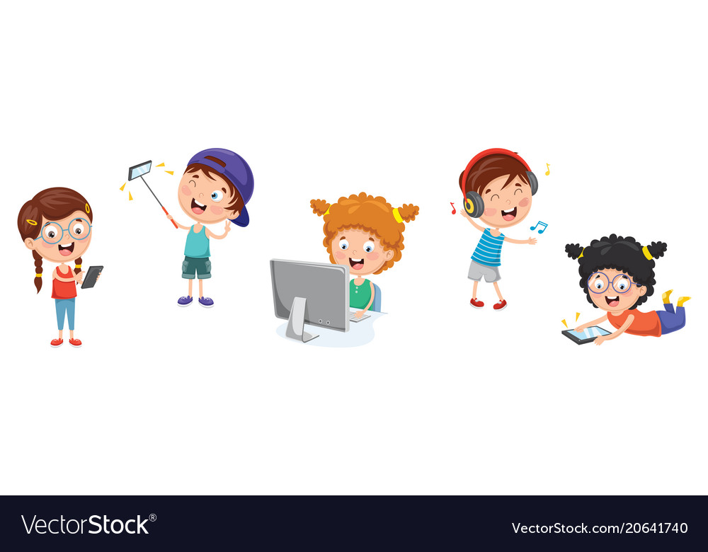 Kids technology Royalty Free Vector Image - VectorStock Kids technology Royalty Free Vector Image - VectorStock