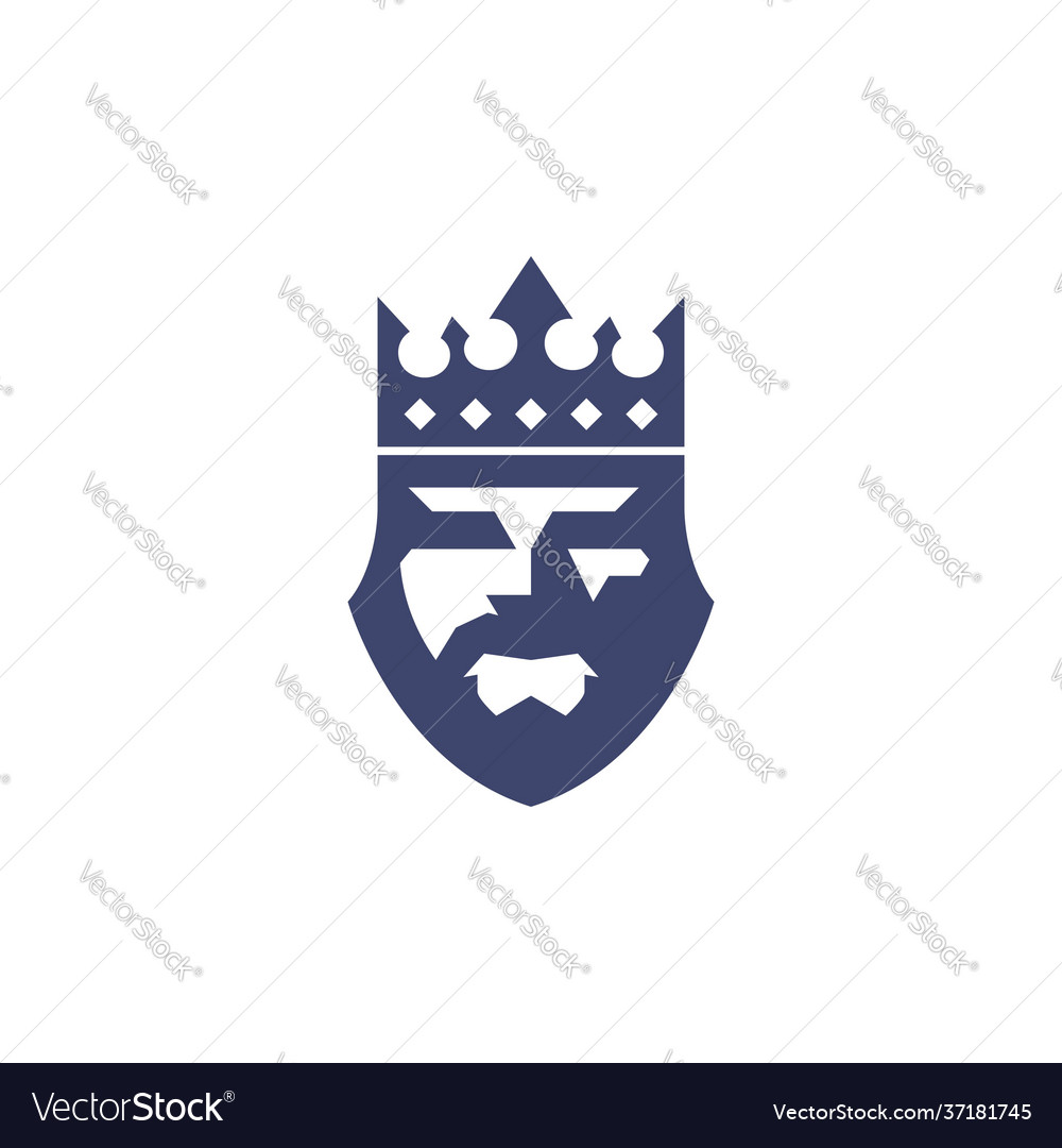 King head logo design template Royalty Free Vector Image