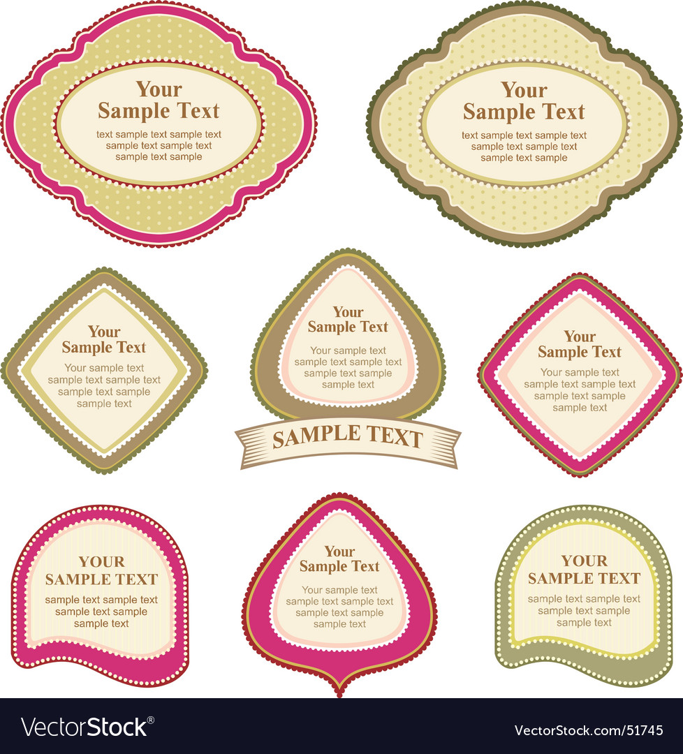 Label set Royalty Free Vector Image - VectorStock