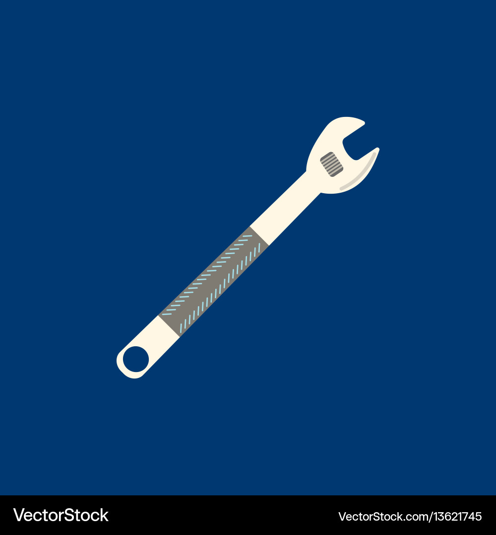 Monkey wrench flat icon Royalty Free Vector Image
