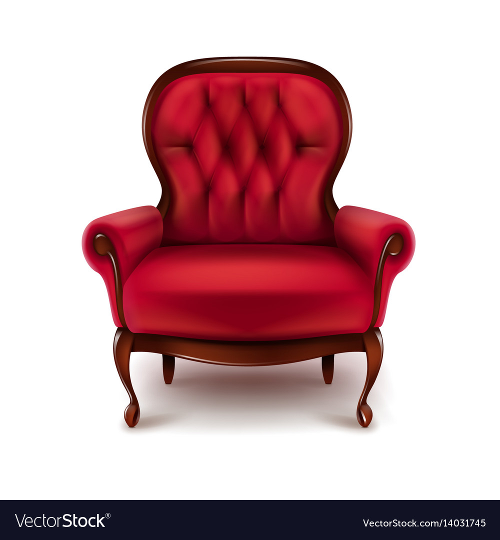 red antique chair