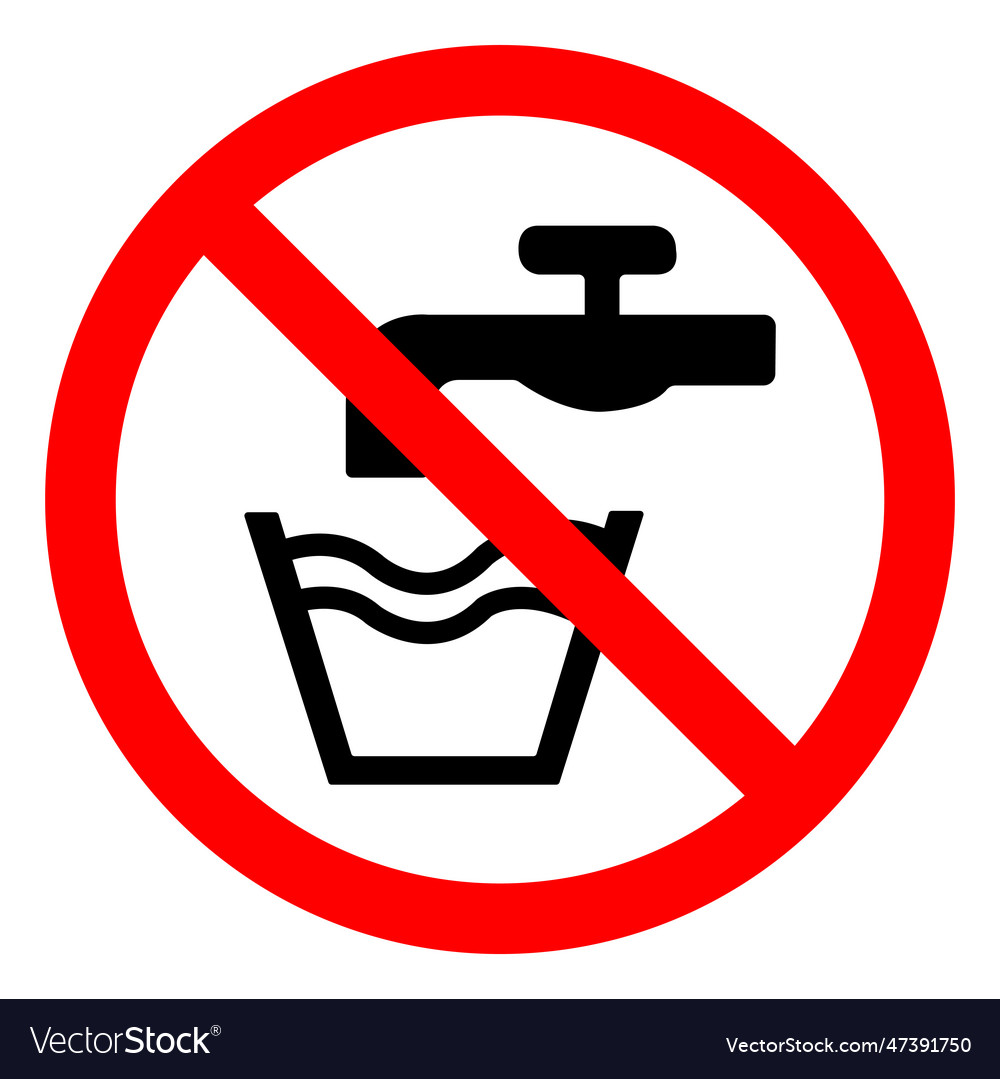 not-drinking-water-symbol-sign-isolate-on-white-vector-image