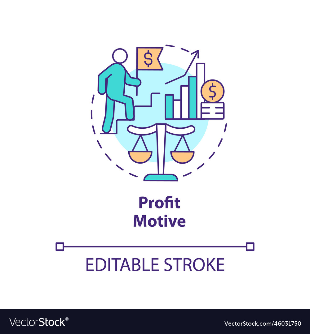 Profit motive concept icon Royalty Free Vector Image