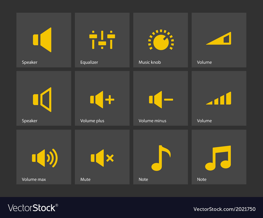 Speaker icons volume control