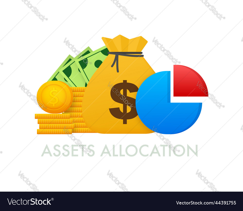 Asset Allocation Investment Or Risk Management Vector Image Asset Allocation Investment Or Risk Management Vector Image