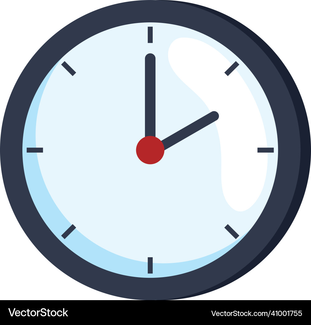 Clock wall time Royalty Free Vector Image - VectorStock
