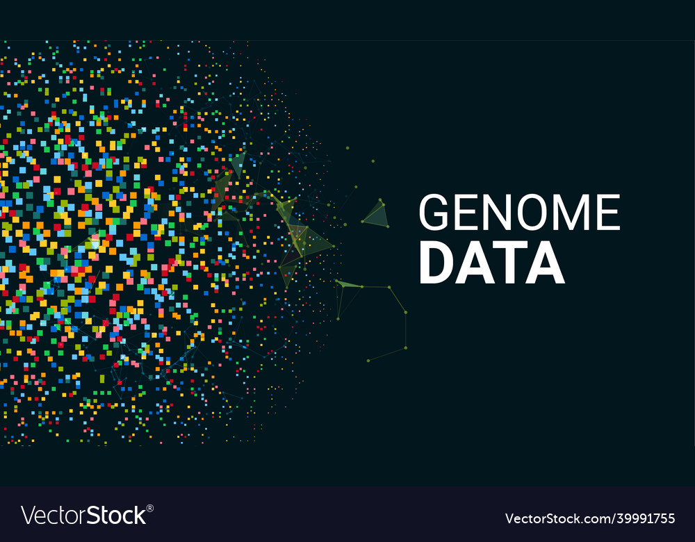 Genome genetic data sequence human analytics Vector Image