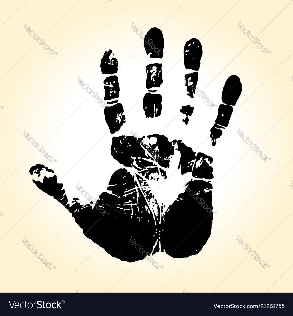 Hand print Royalty Free Vector Image - VectorStock