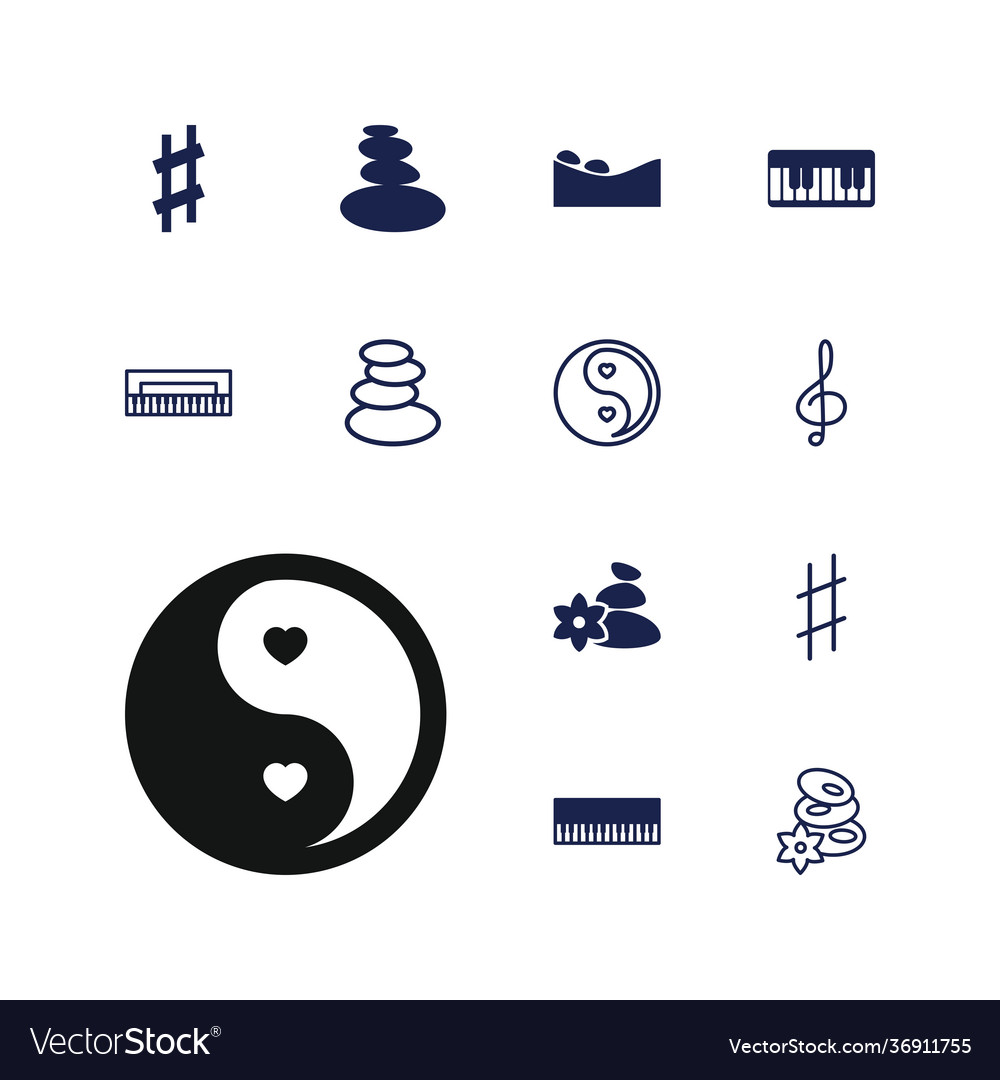 Harmony icons Royalty Free Vector Image VectorStock