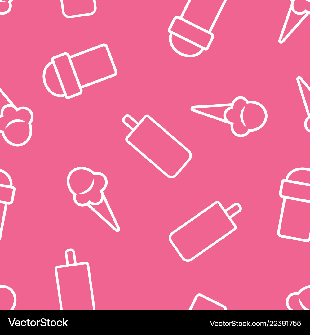 Ice cream seamless pattern Royalty Free Vector Image
