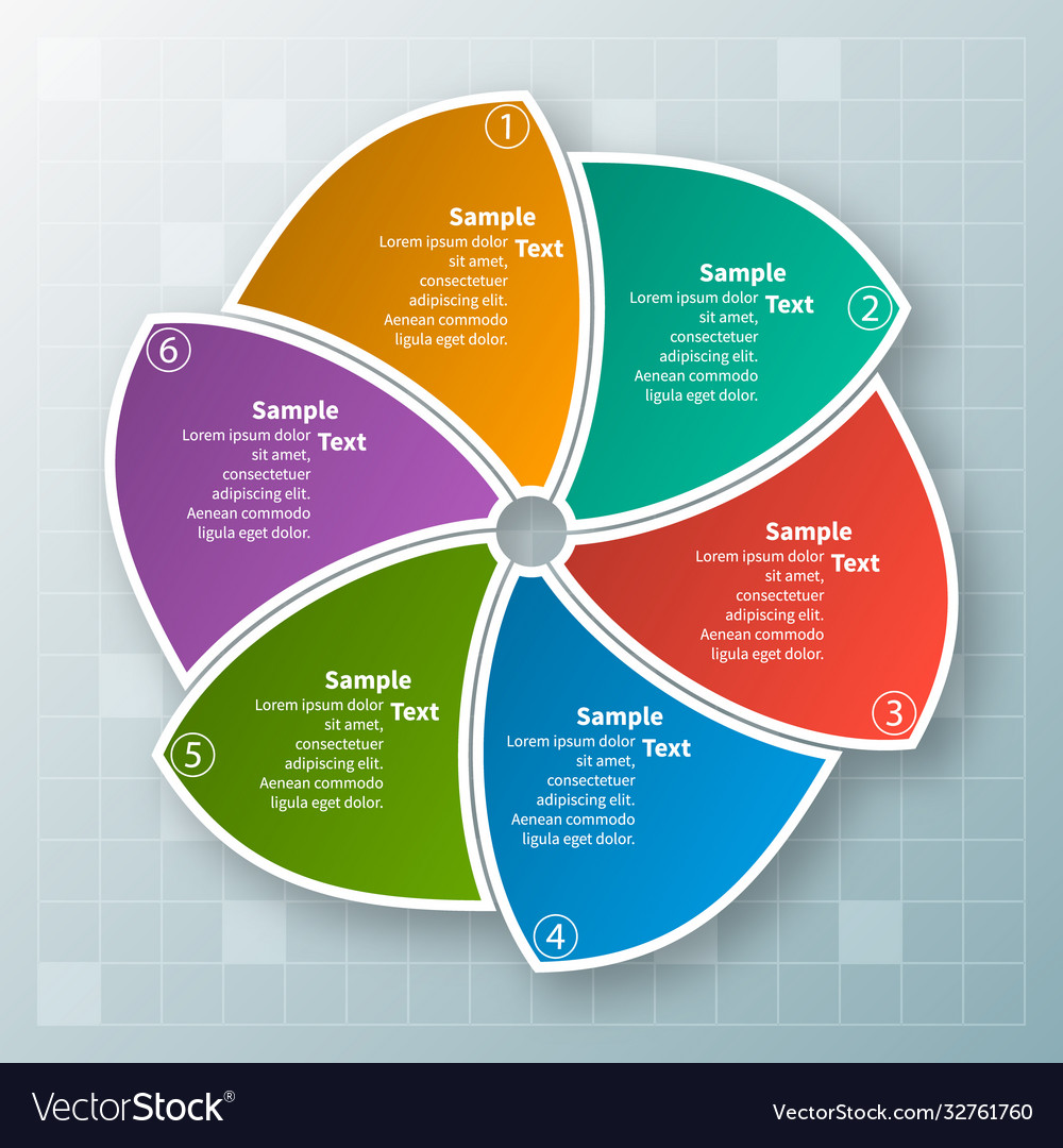 Abstract 3d Paper Infographics Business Template Vector Image