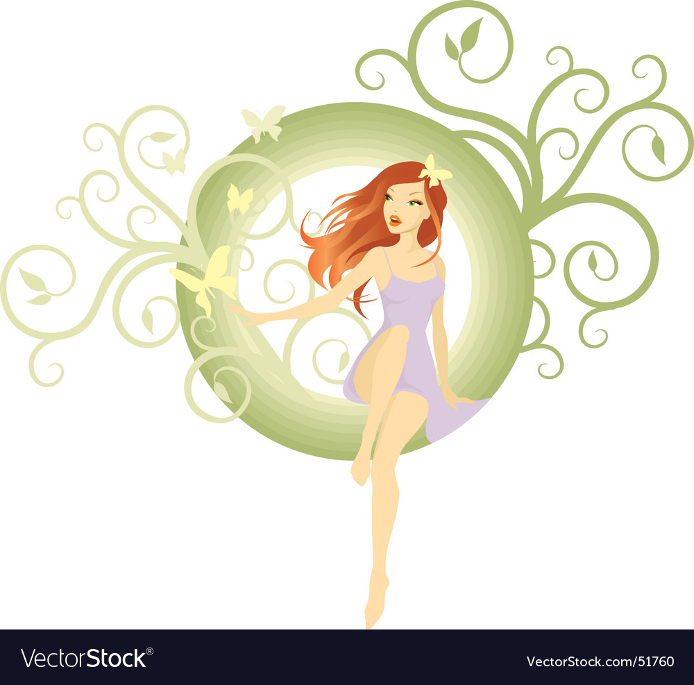 Beautiful Girl Royalty Free Vector Image Vectorstock