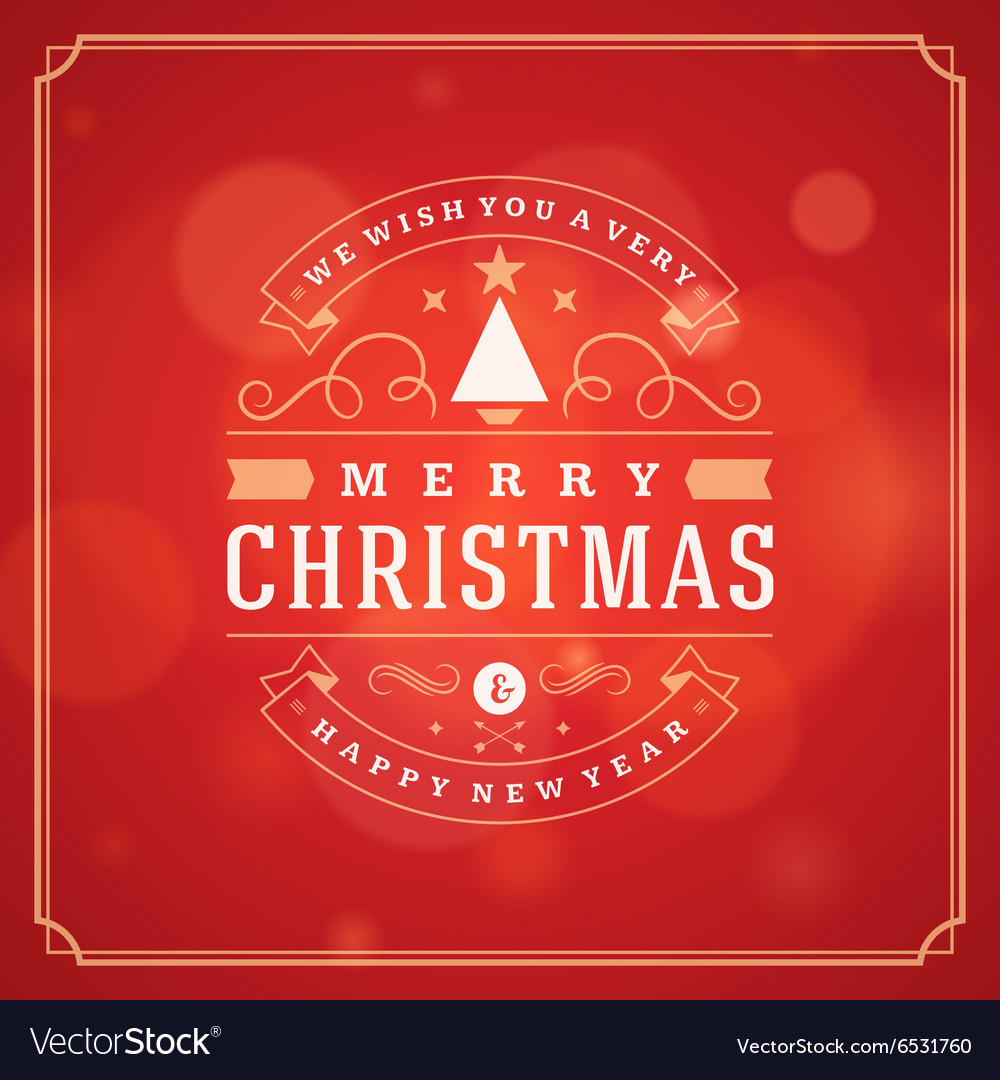 Christmas greeting card lights background Vector Image