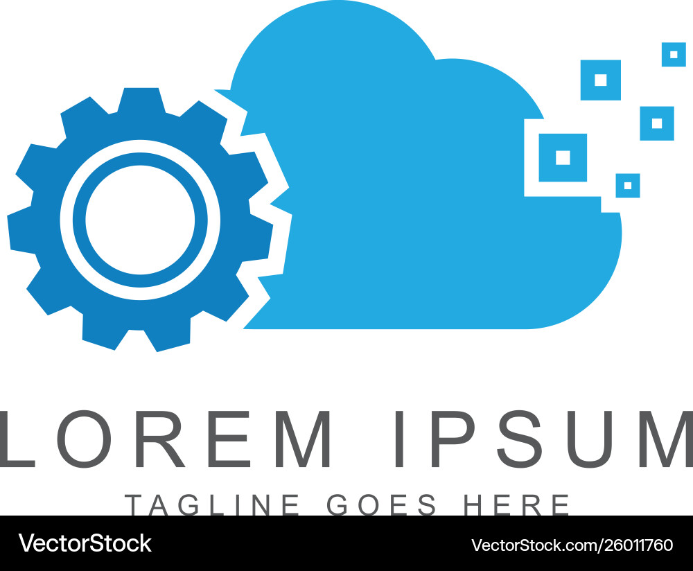 Tech logo template Royalty Free Vector Image - VectorStock