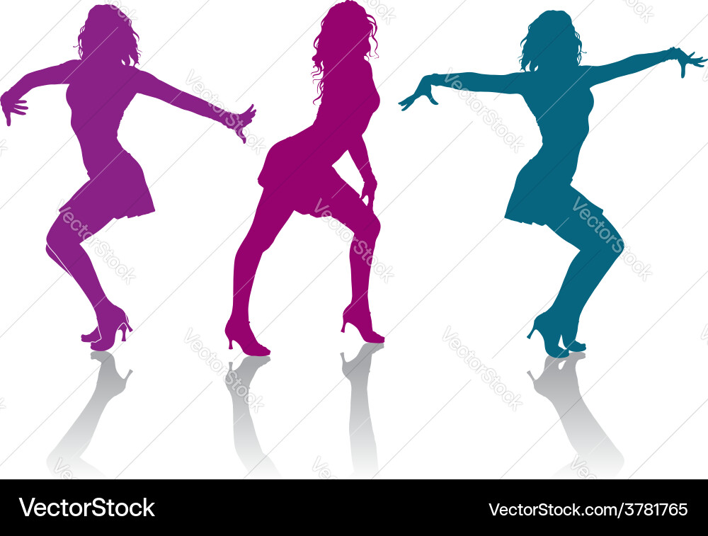 Girls dancing ladies dance Royalty Free Vector Image