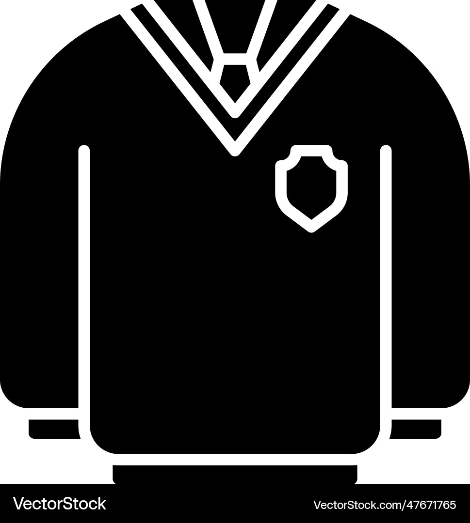 Uniform icon high school related Royalty Free Vector Image