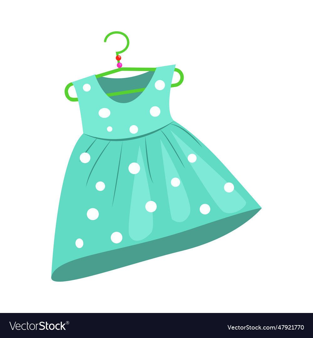 Green Polka Dot Dress Royalty Free Vector Image Green Polka Dot Dress Royalty Free Vector Image