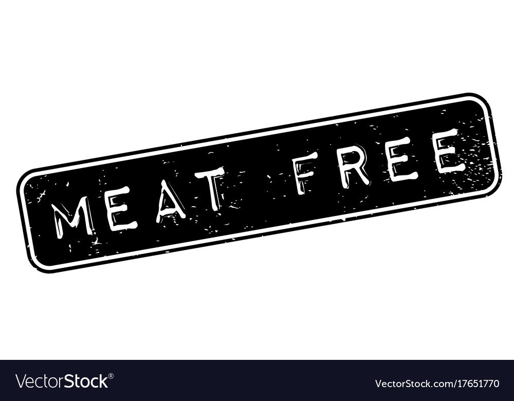 Meat free rubber stamp Royalty Free Vector Image
