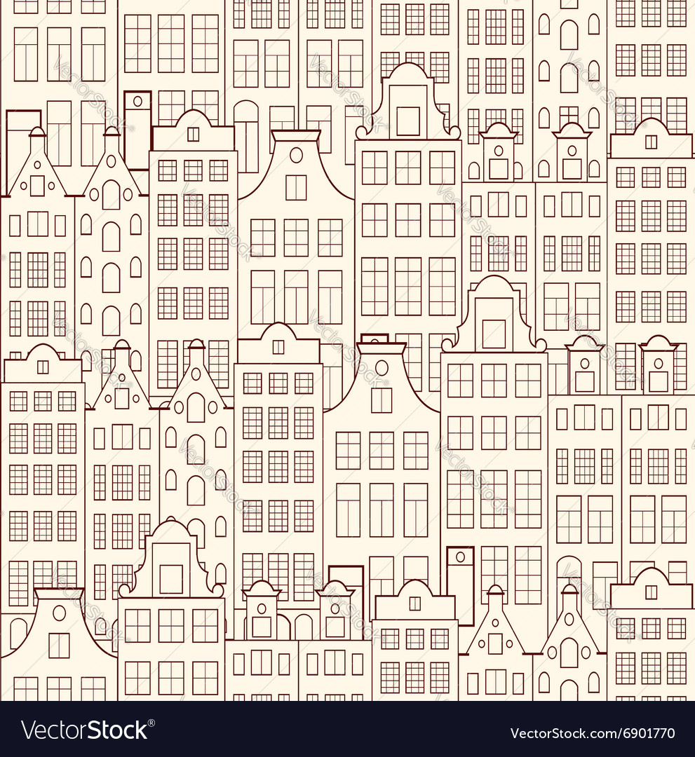 Old Buildings Royalty Free Vector Image - VectorStock