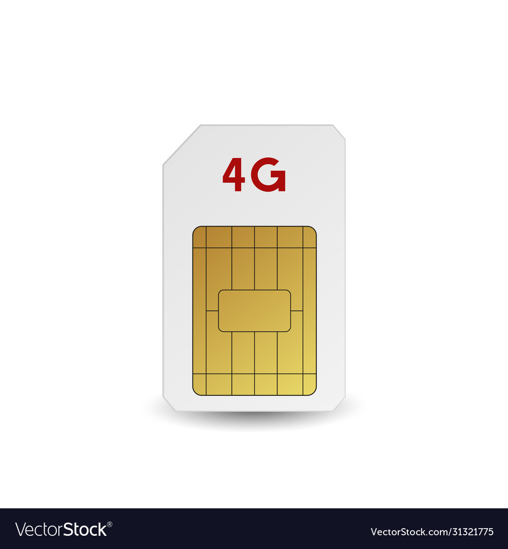 4g sim card Royalty Free Vector Image - VectorStock