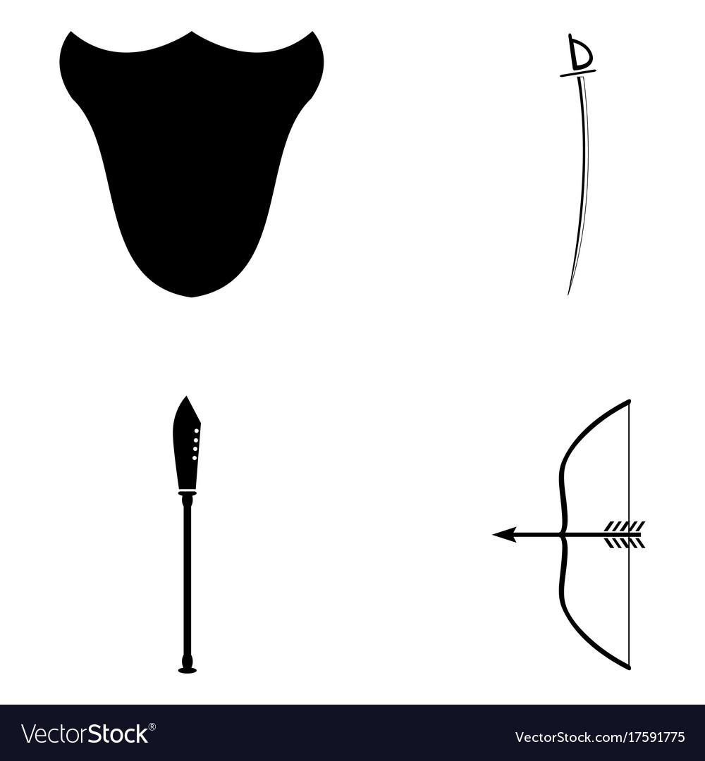 Ancient Weapons Icon Set Royalty Free Vector Image Ancient Weapons Icon Set Royalty Free Vector Image