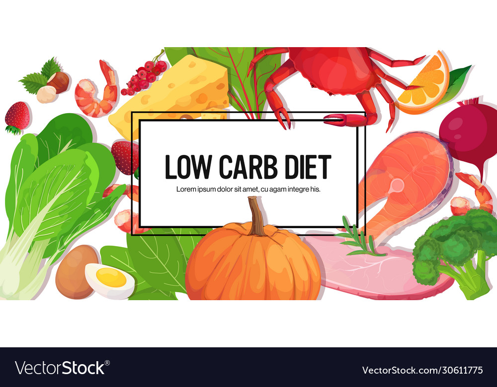 Healthy food keto diet concept selection good Vector Image