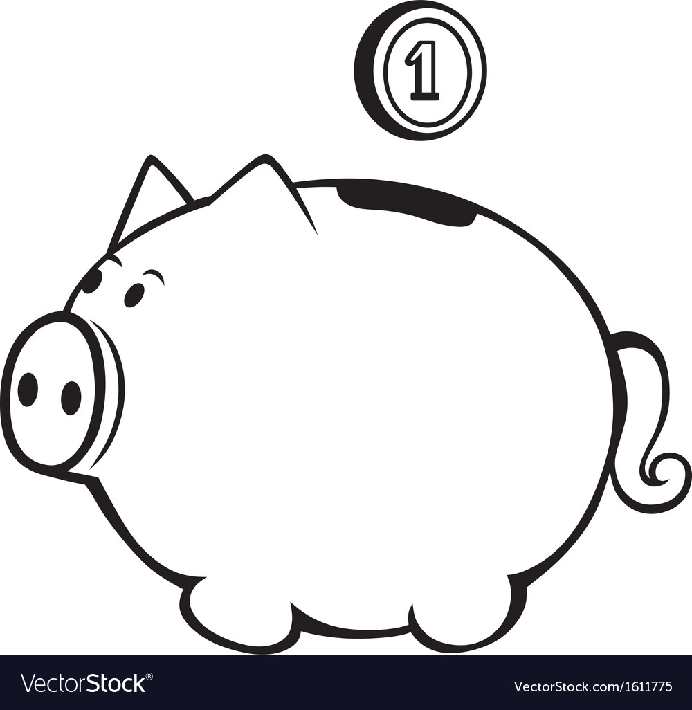 Piggy bank Royalty Free Vector Image - VectorStock