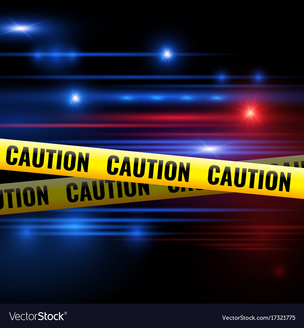 police-lights-and-caution-tapes-royalty-free-vector-image