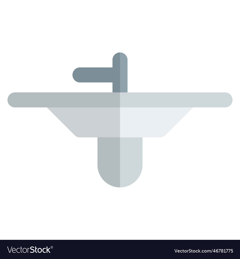 Small corner wash basin for toilets Royalty Free Vector