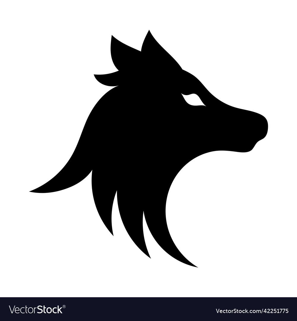 Wolf head icon design template vector image Wolf head icon design template