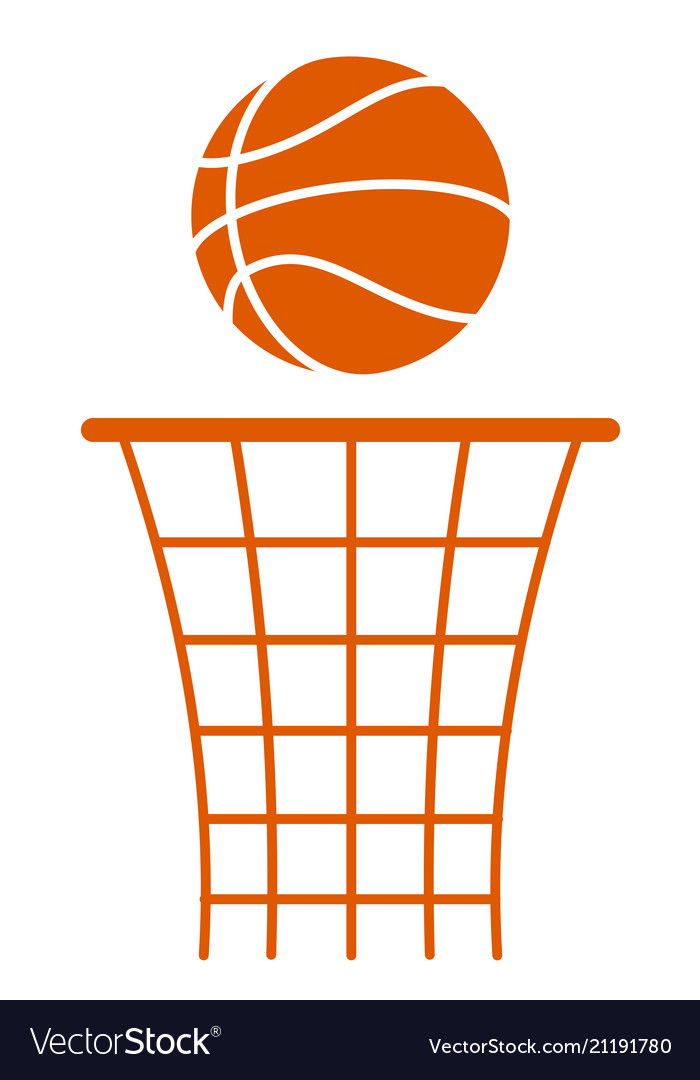 Ball and basket Royalty Free Vector Image - VectorStock