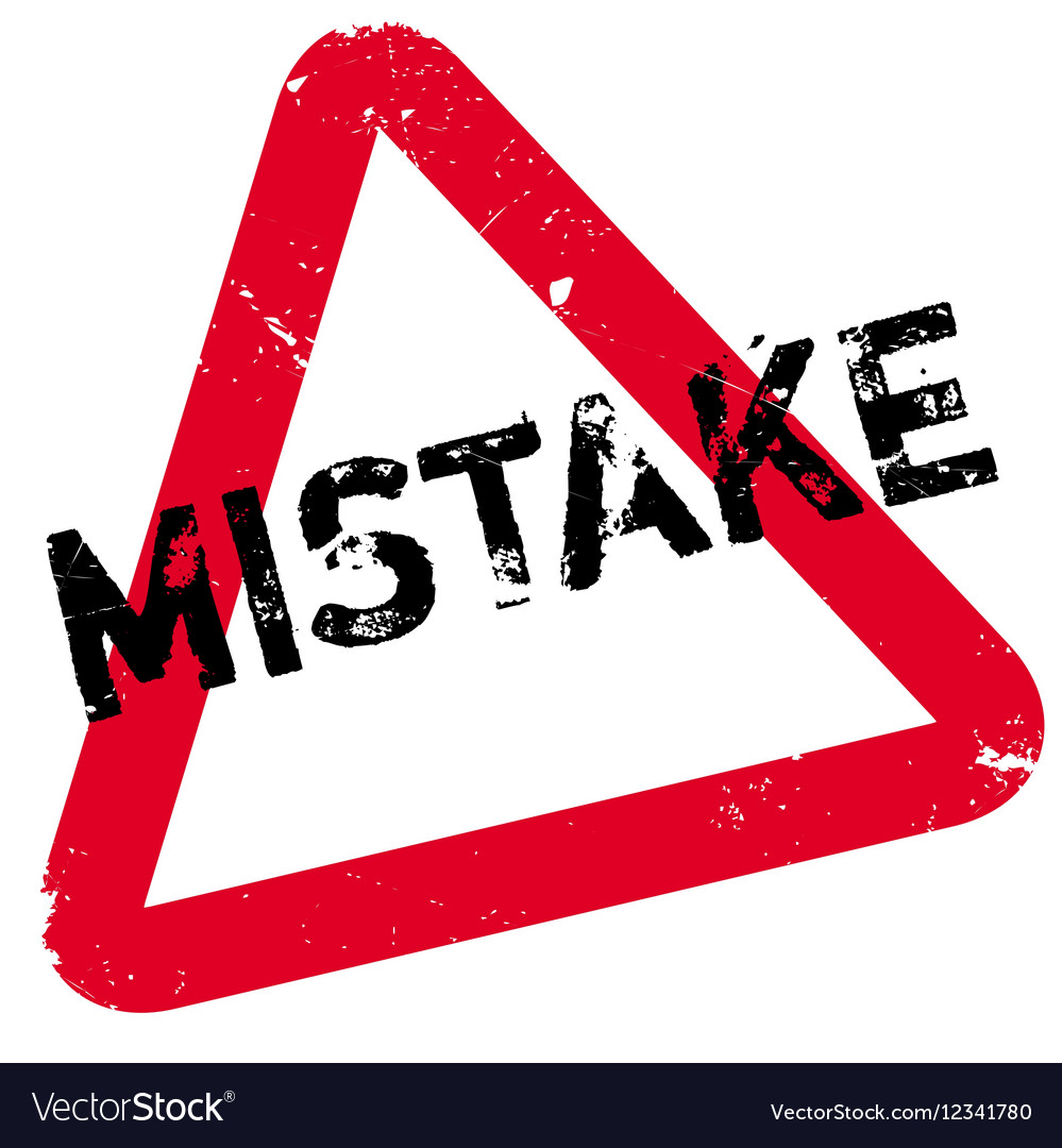 Mistake rubber stamp Royalty Free Vector Image