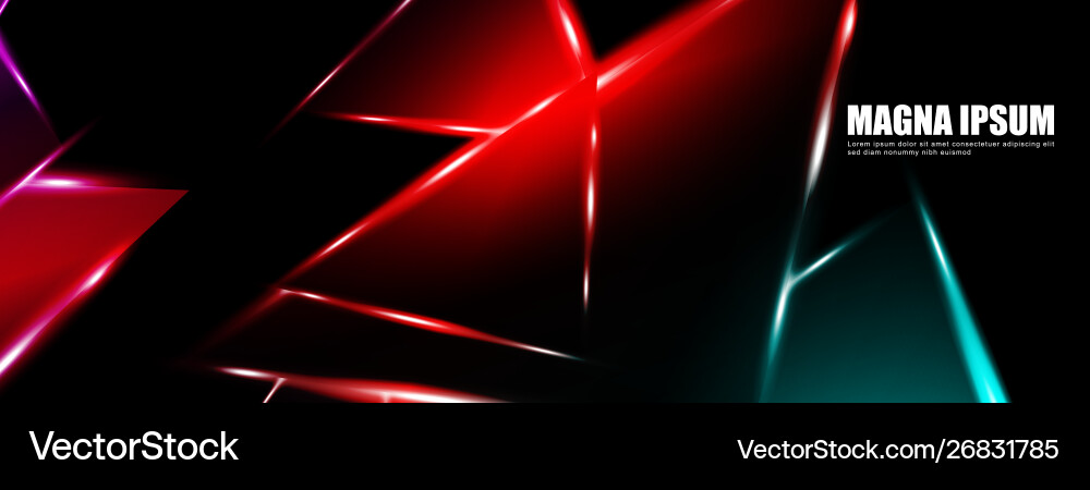 Background a luminous triangle shape design Vector Image