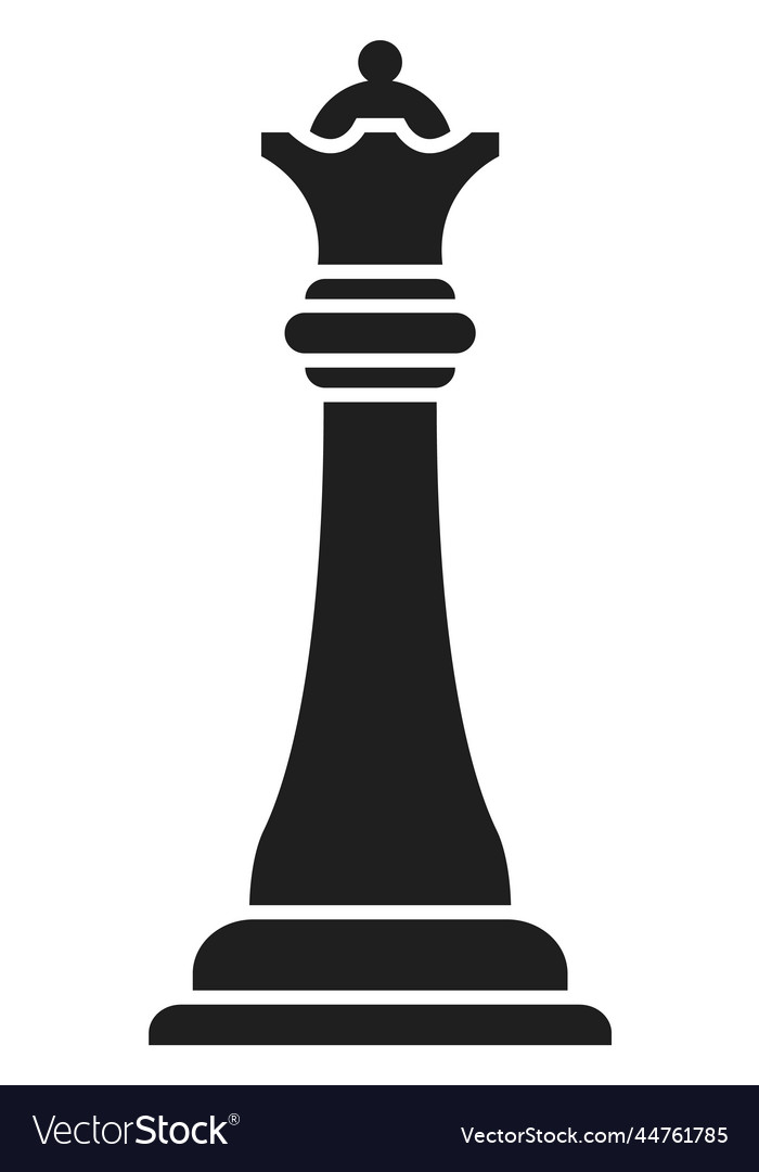 Black queen chess piece design element