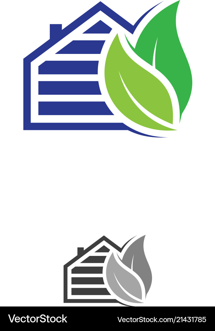 Home leaf Royalty Free Vector Image - VectorStock