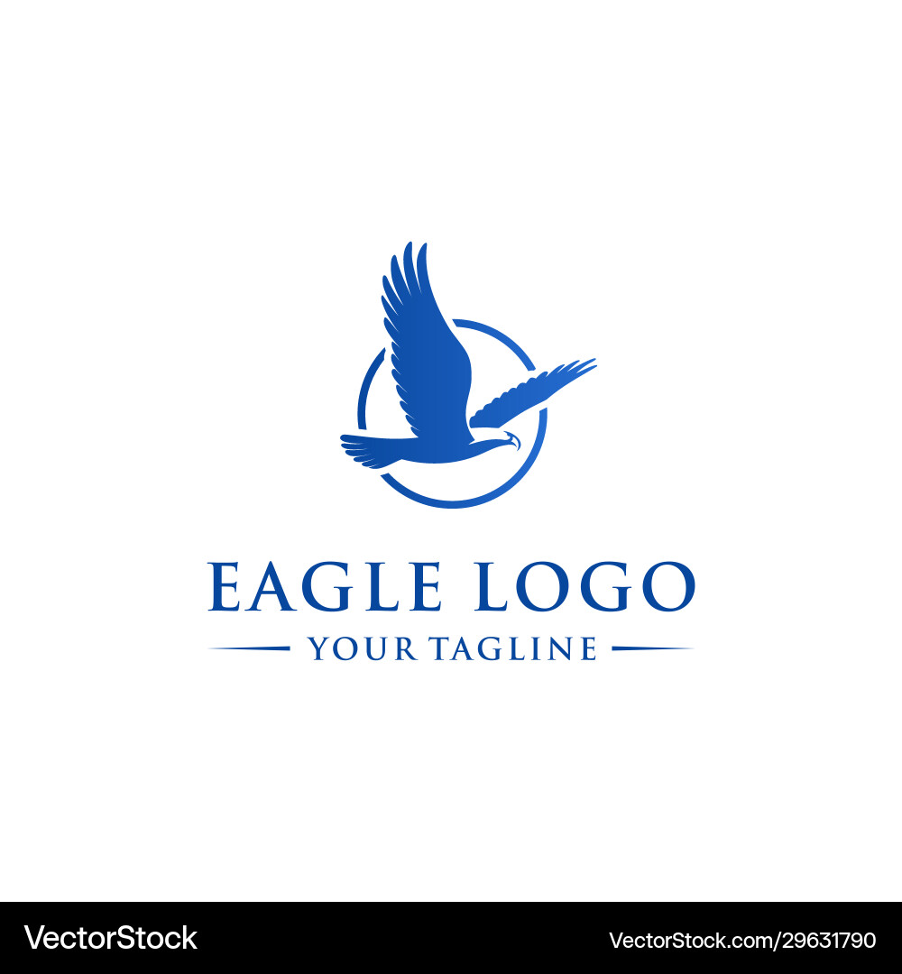 Abstract eagle flying logo template Royalty Free Vector