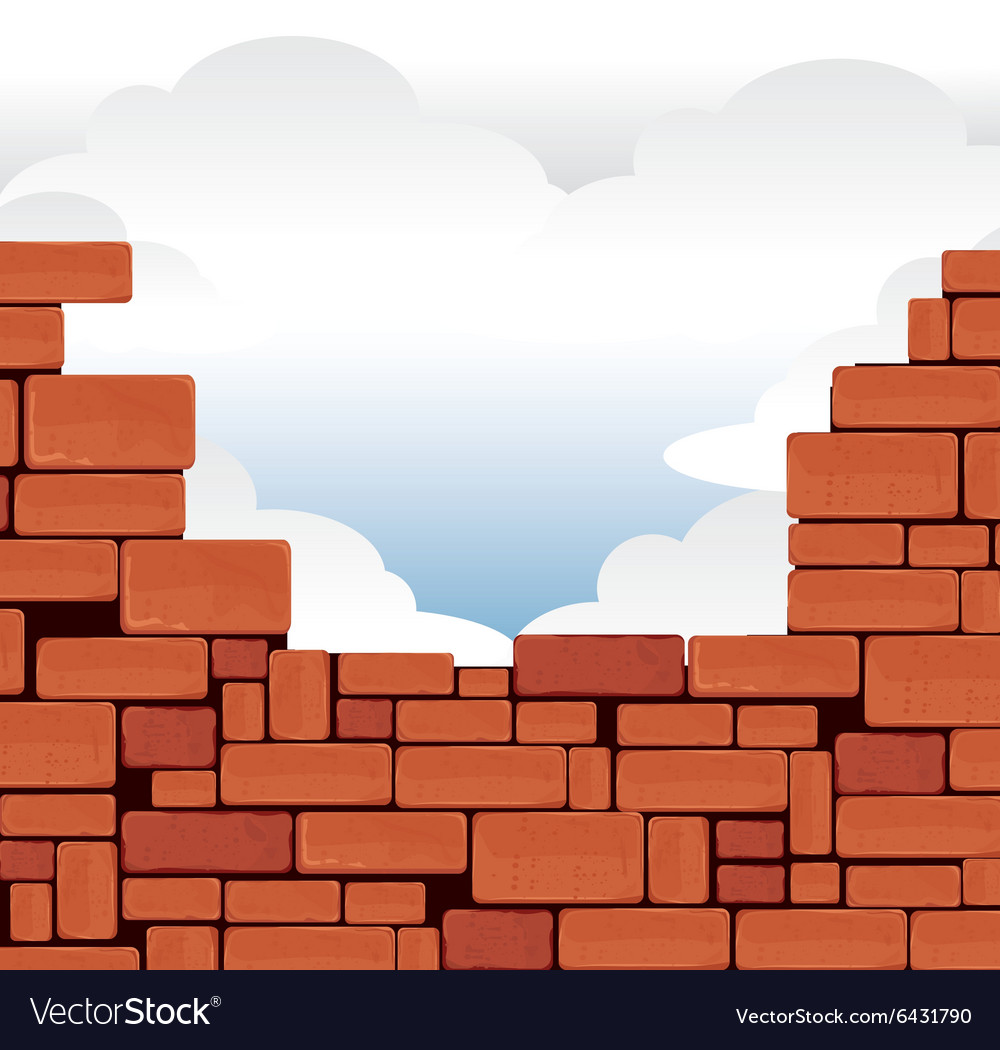 Brick wall design Royalty Free Vector Image VectorStock