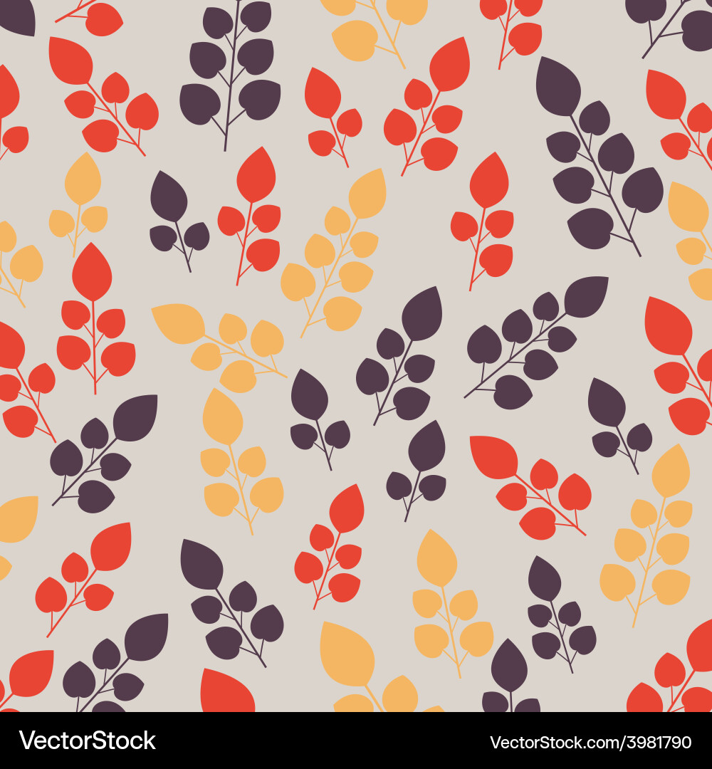 Colored pattern on leaves theme autumn pattern Vector Image
