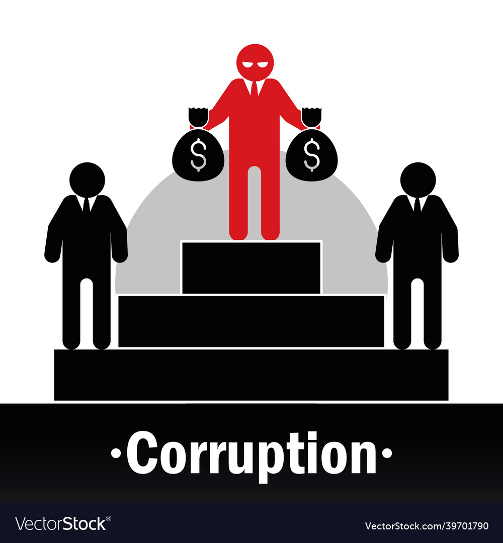 Corrupt man pictograph Royalty Free Vector Image