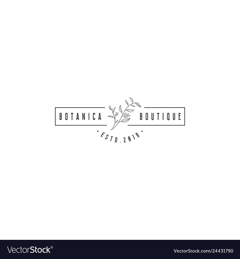 Hand drawn flower logo designs vector image Hand drawn flower logo designs
