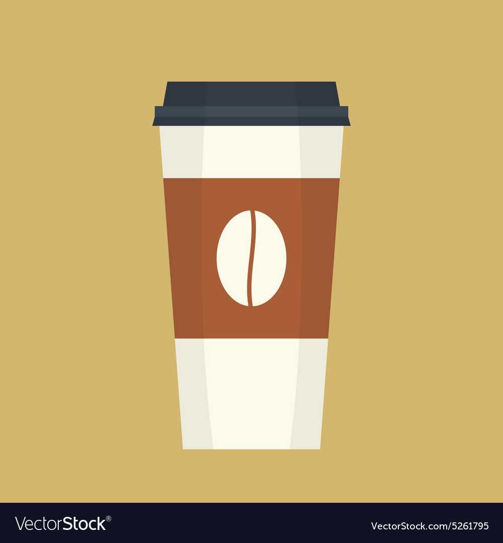 Disposable coffee cup Royalty Free Vector Image