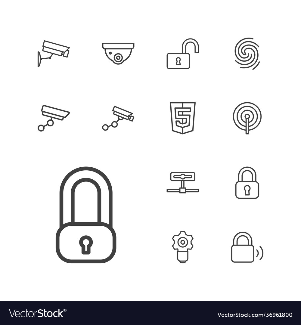 13 privacy icons Royalty Free Vector Image - VectorStock