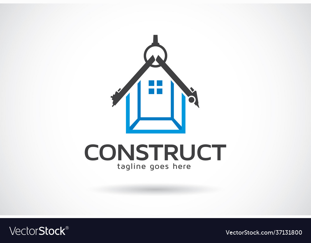 Construct logo template design emblem Royalty Free Vector