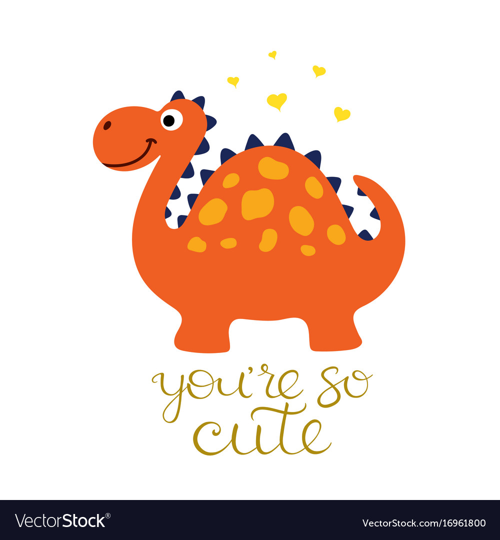 Cute dino Royalty Free Vector Image - VectorStock